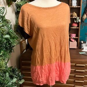 ann taylor loft color block sweater sz L